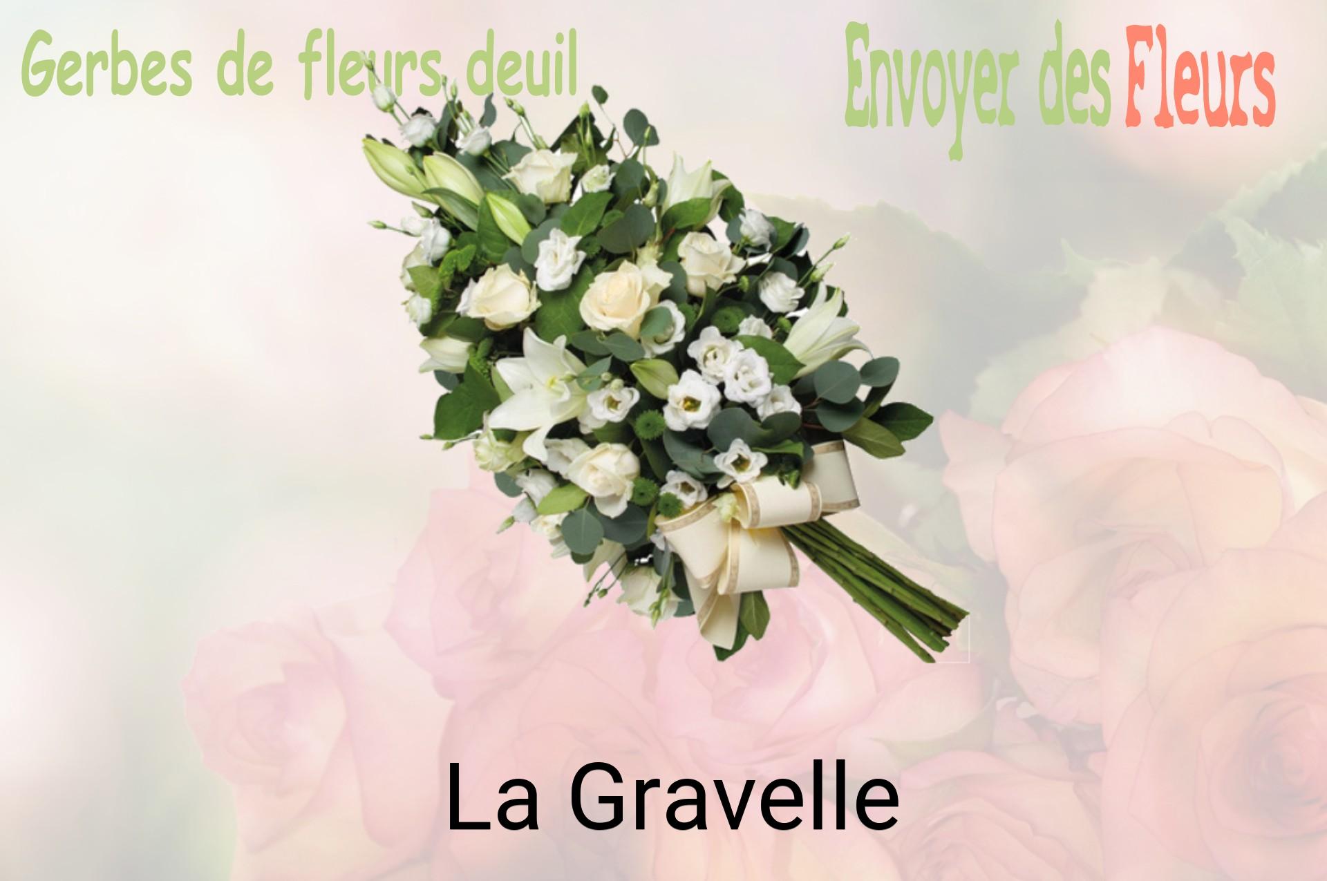 Gerbe de fleurs de deuil livrée à La Gravelle
